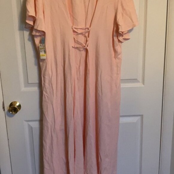 Betsy’s Things Women’s Pink Long Button Front Dress – Size 26W – Made in USA - Picture 5 of 7